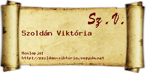 Szoldán Viktória névjegykártya